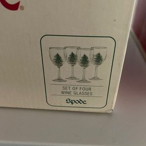 Spode 4 wine glasses